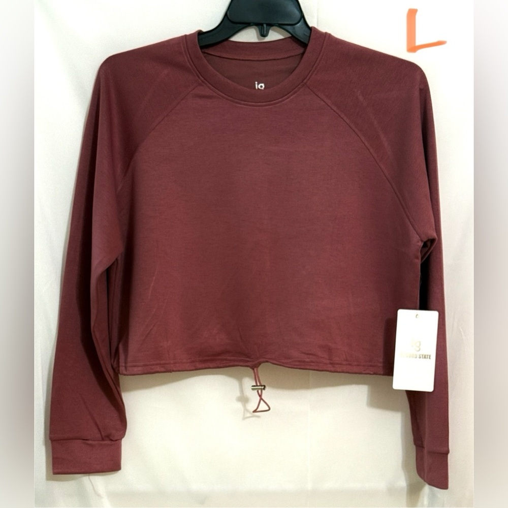 Women's Burgundy Long Sleeve Top